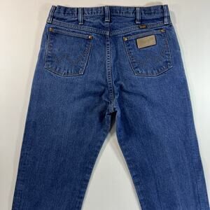 Wrangler Jeans Mens 33x36 (Tag 34x36) Blue Cowboy Cut Western Ranchwear 13MWZ